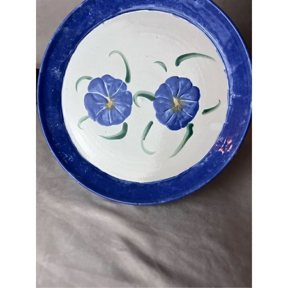NC Seagrove Pottery Floral Plate